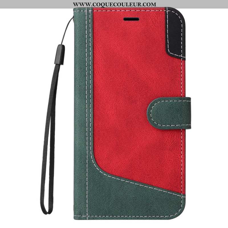 Housse Xiaomi Redmi Note 14 Pro Plus 5G / 14 Pro 5G / Poco X7 Tricolore à Lanière