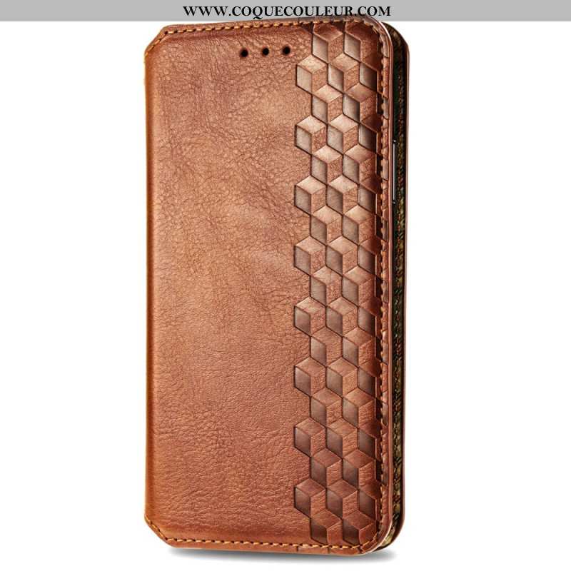 Flip Cover Xiaomi Redmi Note 14 Pro Plus 5G Effet daim Frise