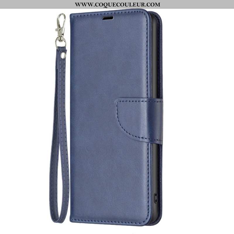 Housse Xiaomi Redmi Note 14 Pro Plus 5G / 14 Pro 5G / Poco X7 Fermoir Oblique à Lanière