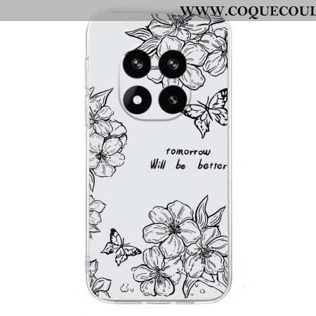 Coque Xiaomi Redmi Note 14 Pro Plus 5G Dessin Papillons et Fleurs