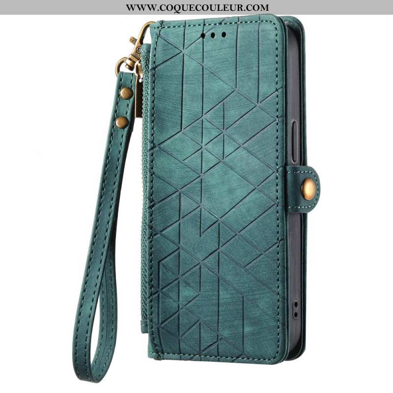 Housse Xiaomi Redmi Note 14 Pro Plus 5G Portefeuille Lignes Géométriques