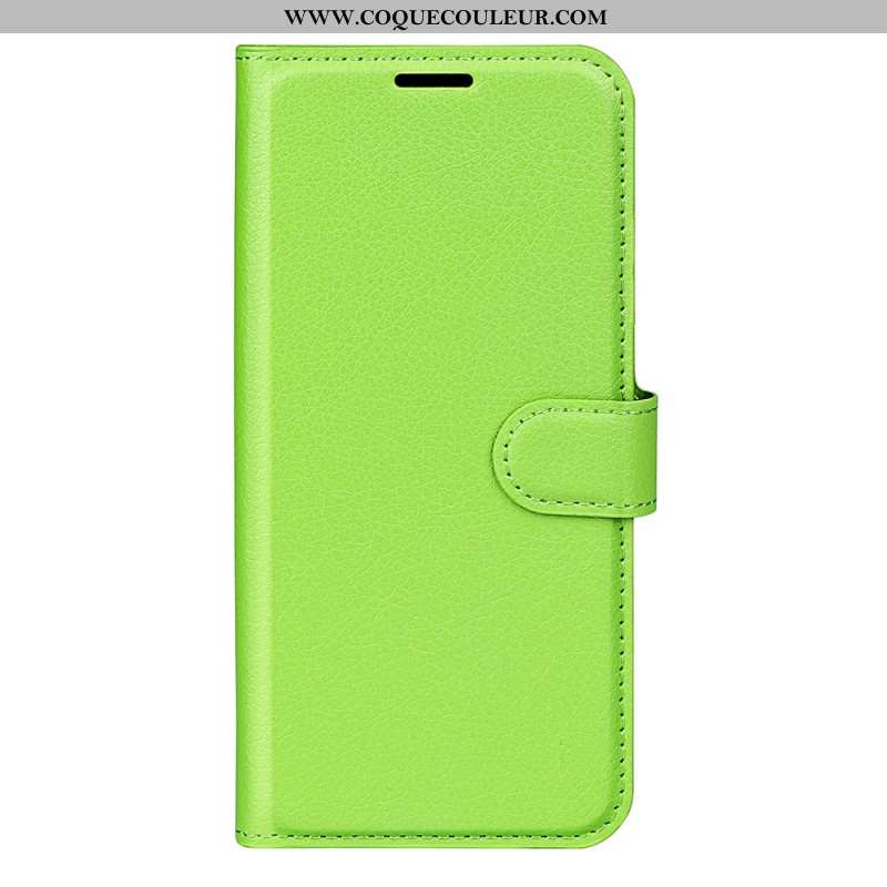 Housse Xiaomi Redmi Note 14S Simili Cuir Litchi Classique