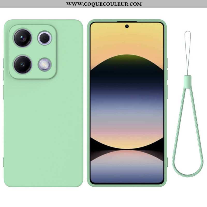 Coque Xiaomi Redmi Note 14S Silicone Liquide à Lanière