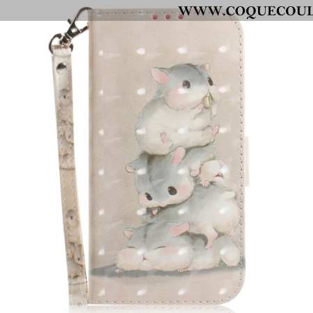 Housse Xiaomi Redmi Note 14S Hamsters à Lanière