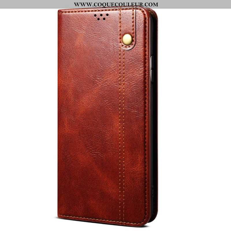 Flip Cover Xiaomi Redmi Note 14S Simili Cuir Ciré