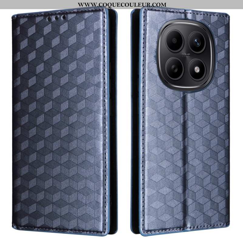 Flip Cover Xiaomi Redmi Note 15 5G / 4G / Poco M8 5G Motif Losanges Gravés