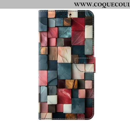 Housse Xiaomi Redmi Note 15 5G / Poco M8 5G avec Support Pliable - Motif Briques Colorées