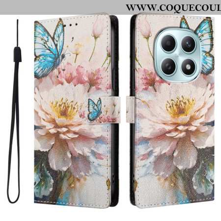 Housse Xiaomi Redmi Note 15 5G / 4G / Poco M8 5G Papillon et Fleurs