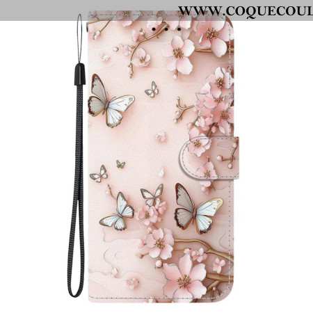 Housse Xiaomi Redmi Note 15 5G / Poco M8 5G Papillons Roses