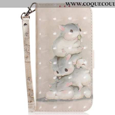 Housse Xiaomi Redmi Note 15 Pro Plus 5G / Poco M8 Pro 5G Tas de Hamsters à Lanière