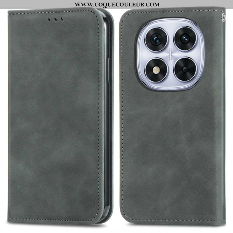 Flip Cover Xiaomi Redmi Note 15 Pro Plus 5G / Poco M8 Pro 5G Effet Daim