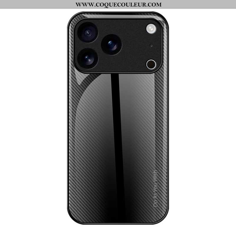 Coque iPhone 17 Pro Max Verre Trempé Fibre Carbone