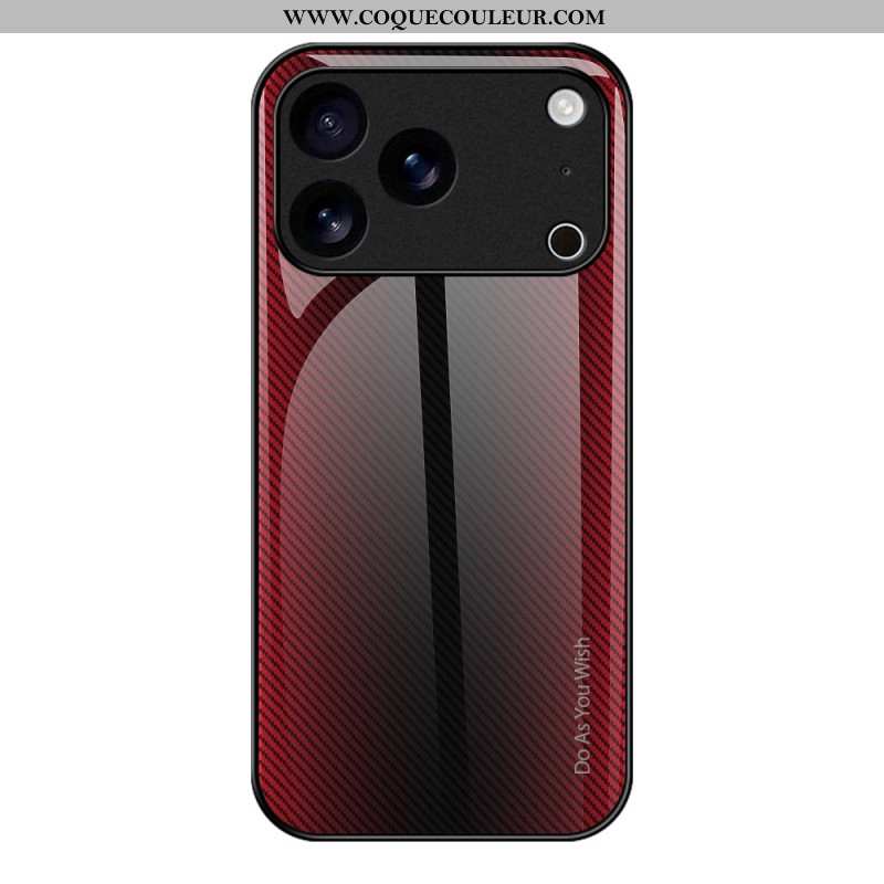 Coque iPhone 17 Pro Max Verre Trempé Fibre Carbone