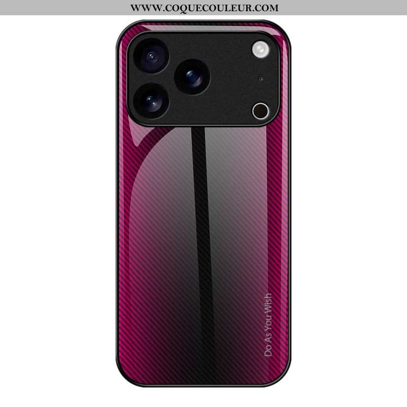 Coque iPhone 17 Pro Max Verre Trempé Fibre Carbone