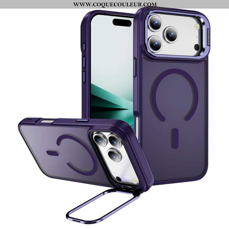 Coque iPhone 17 Pro Max Magnétique avec Support Objectif Givré