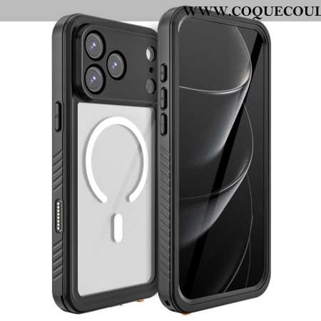 Coque transparente pour iPhone 17 Pro Max compatible MagSafe Étanche IP68