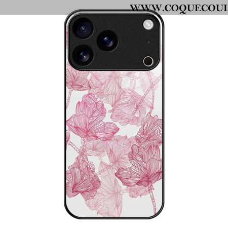 Coque iPhone 17 Pro Max Verre Trempé Floralie Rose