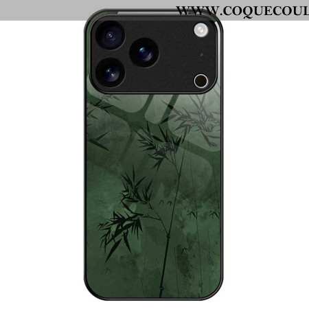 Coque iPhone 17 Pro Max Verre Trempé Encre Florale