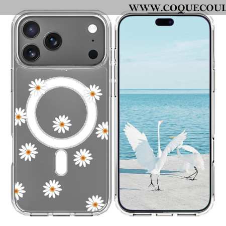 Coque iPhone 17 Pro Max Compatible MagSafe Marguerites