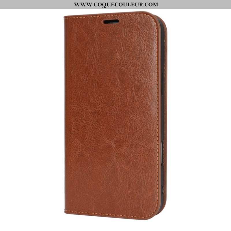 Flip Cover iPhone 17 Pro Max Cuir Véritable