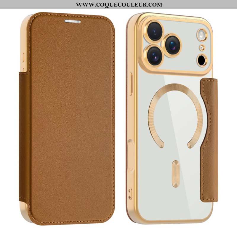 Flip Cover iPhone 17 Pro Max Compatible MagSafe avec Blocage RFID