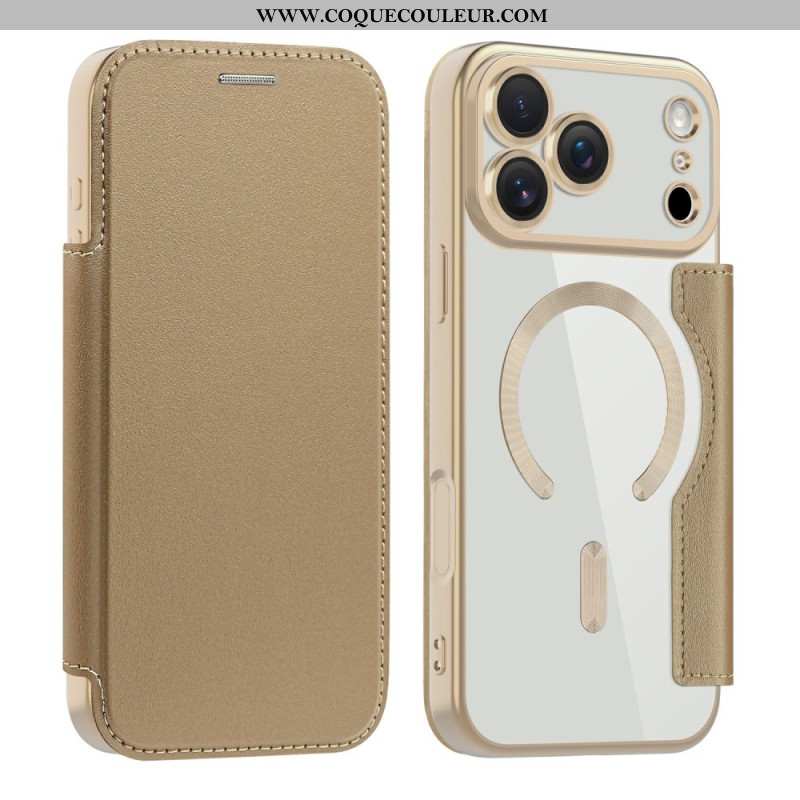 Flip Cover iPhone 17 Pro Max Compatible MagSafe avec Blocage RFID