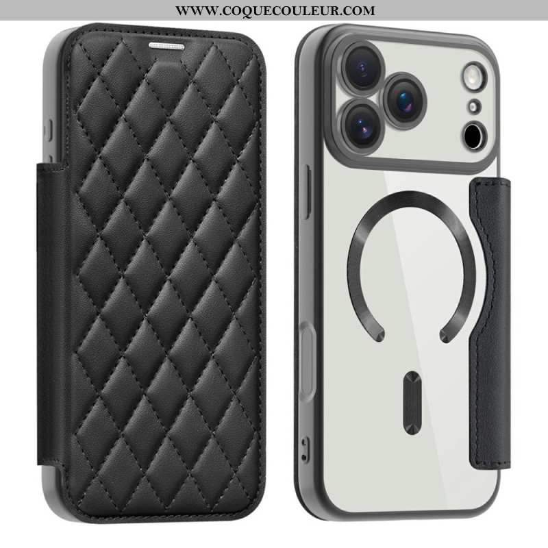 Flip Cover iPhone 17 Pro Max Compatible MagSafe Matelassée