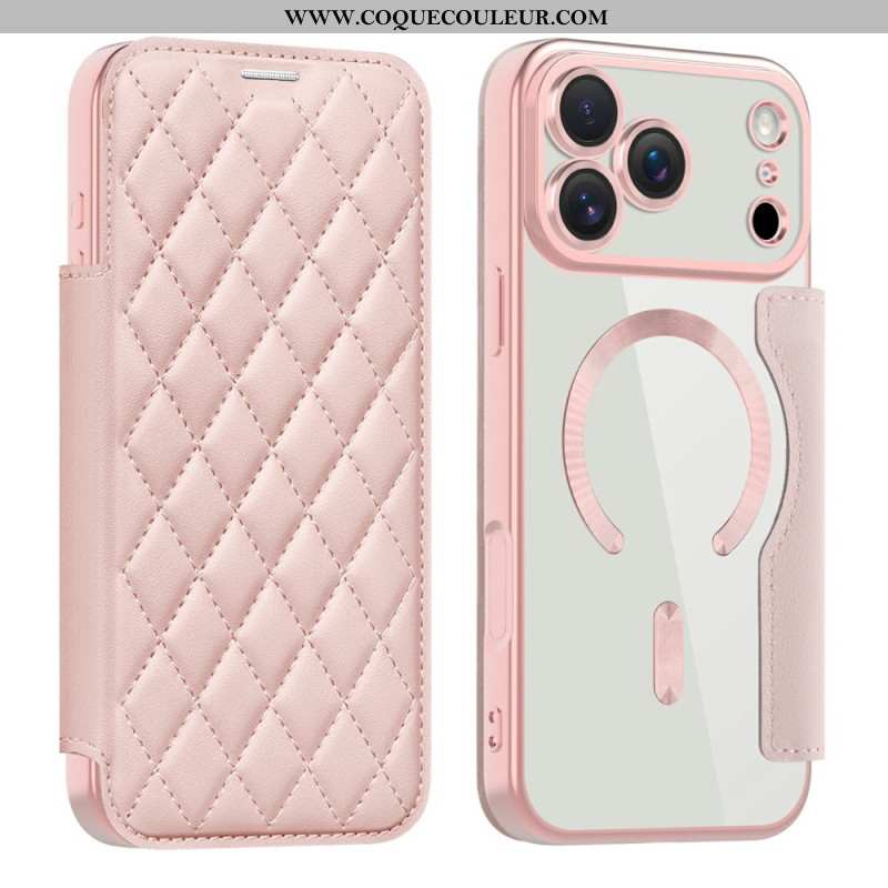 Flip Cover iPhone 17 Pro Max Compatible MagSafe Matelassée