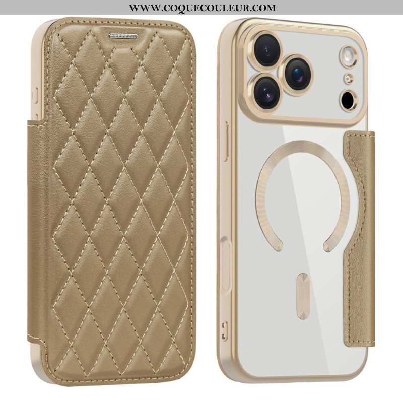 Flip Cover iPhone 17 Pro Max Compatible MagSafe Matelassée