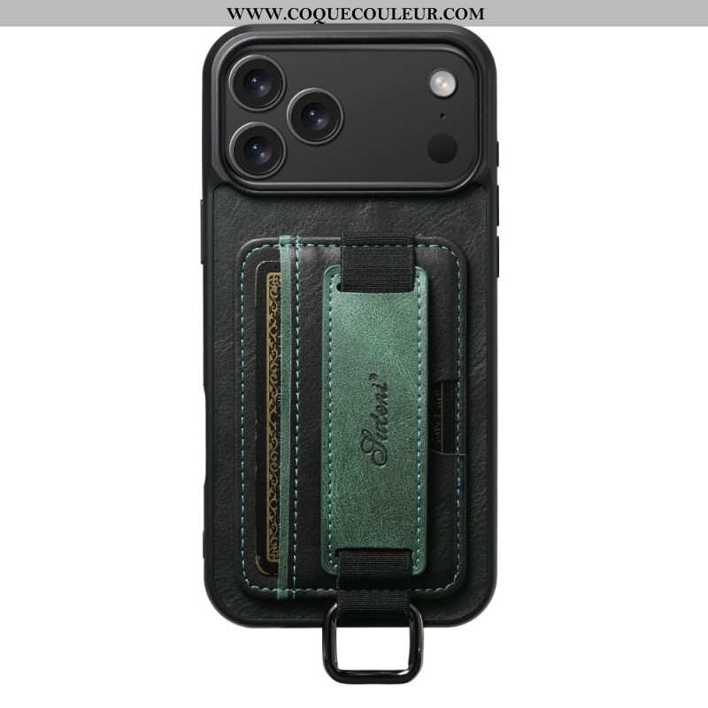 Coque iPhone 17 Pro Max Porte-Cartes et Sangle SUTENI