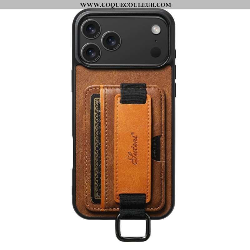 Coque iPhone 17 Pro Max Porte-Cartes et Sangle SUTENI