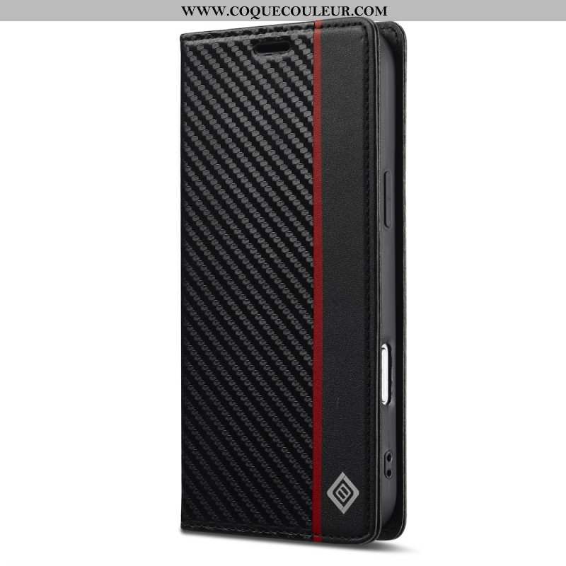 Flip Cover iPhone 17 Pro Fibre Carbone LC.IMEEKE