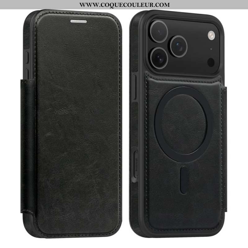 Flip Cover iPhone 17 Pro compatible MagSafe Porte-Cartes RFID
