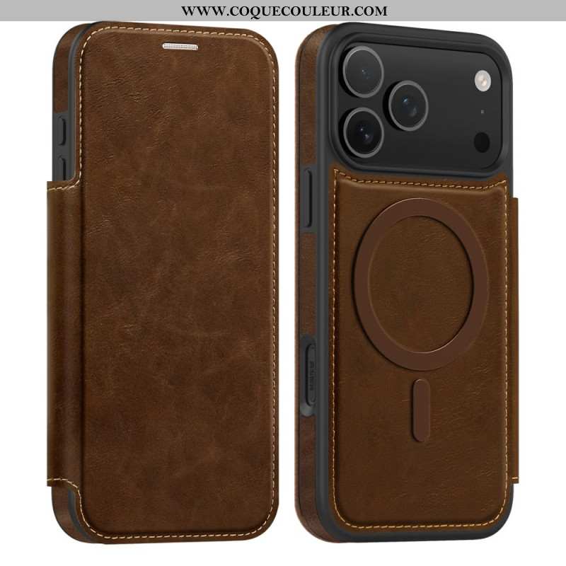 Flip Cover iPhone 17 Pro compatible MagSafe Porte-Cartes RFID