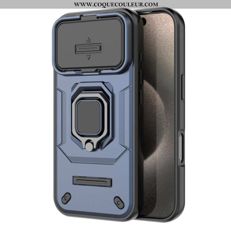 Coque iPhone 17 Pro Ring Résistante avec Protection d'Objectif