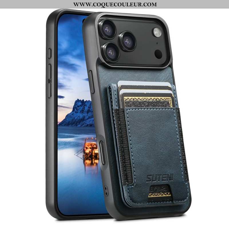 Coque Phone 17 Pro Style Cuir Ciré Porte-Cartes