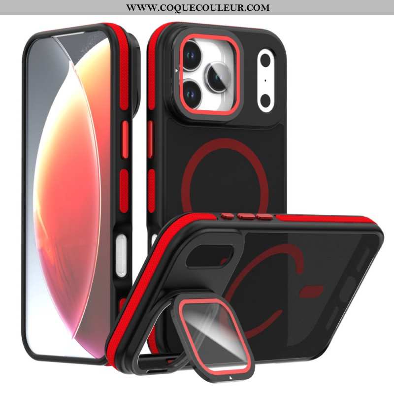 Coque iPhone 17 Pro MagSafe Hybride avec Protecteur d’Objectif et Support Intégré