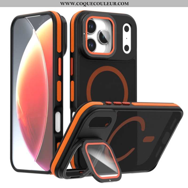 Coque iPhone 17 Pro MagSafe Hybride avec Protecteur d’Objectif et Support Intégré