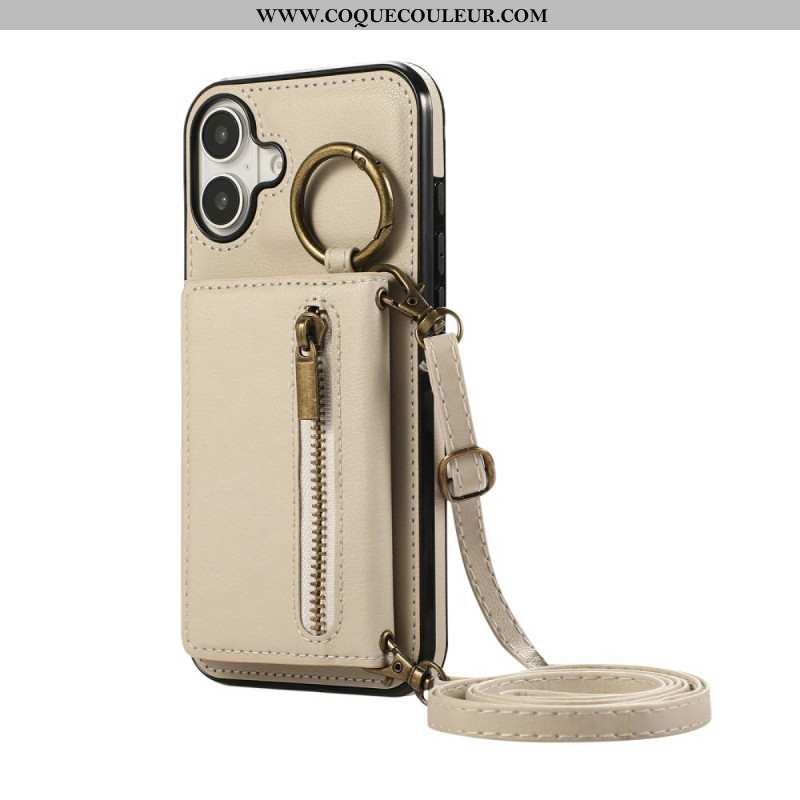 Coque iPhone 17 Portefeuille à Fermeture Éclair