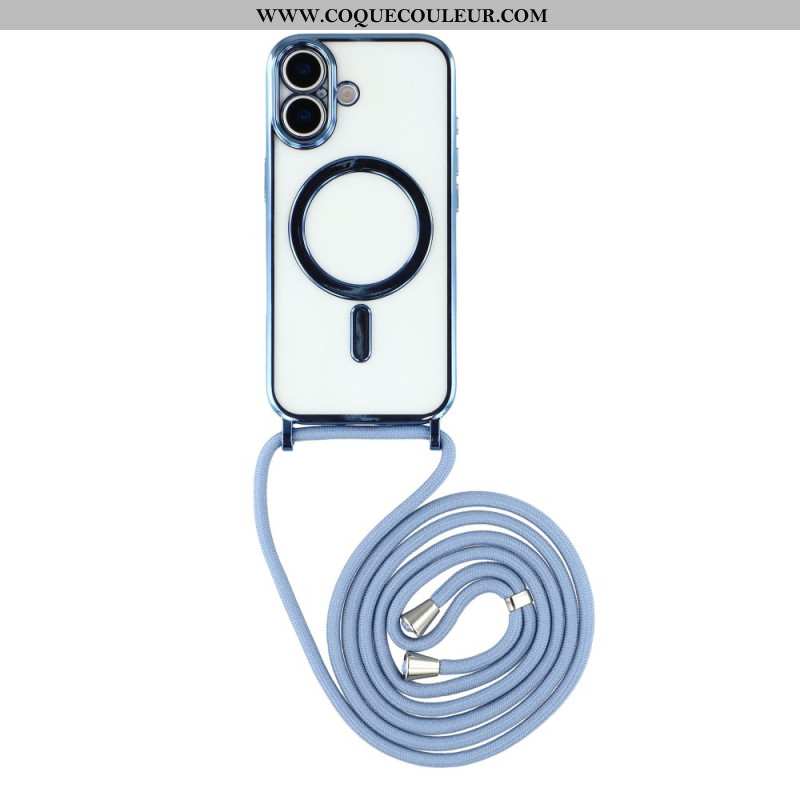 Coque à Cordon iPhone 17 Compatible MagSafe Transparente