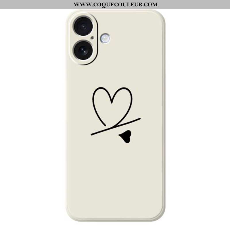 Coque iPhone 17 Silicone Liquide Coeur