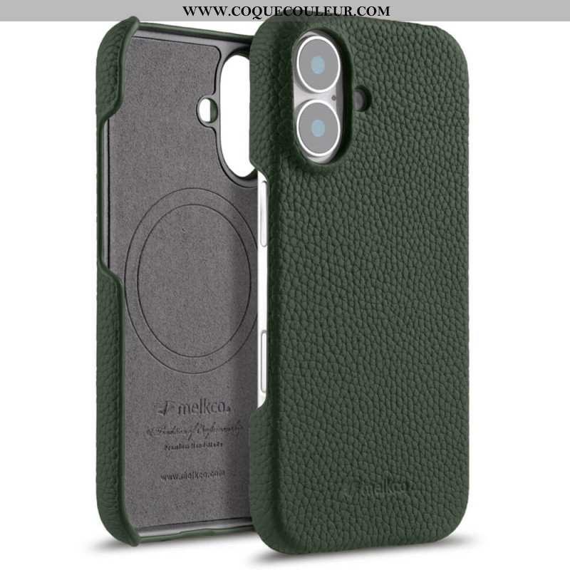 Coque pour iPhone 17 Compatible MagSafe Cuir et Microfibre