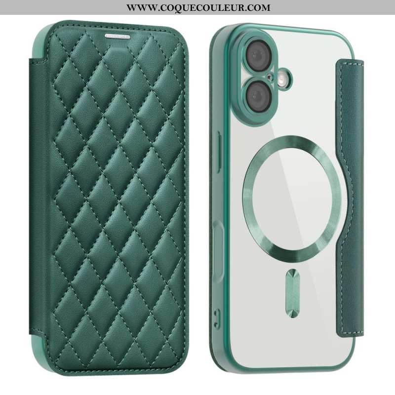 Flip Cover iPhone 17 Compatible MagSafe Matelassée