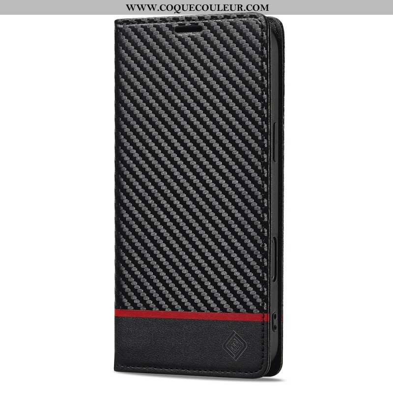 Flip Cover iPhone 17 Fibre Carbone LC.IMEEKE