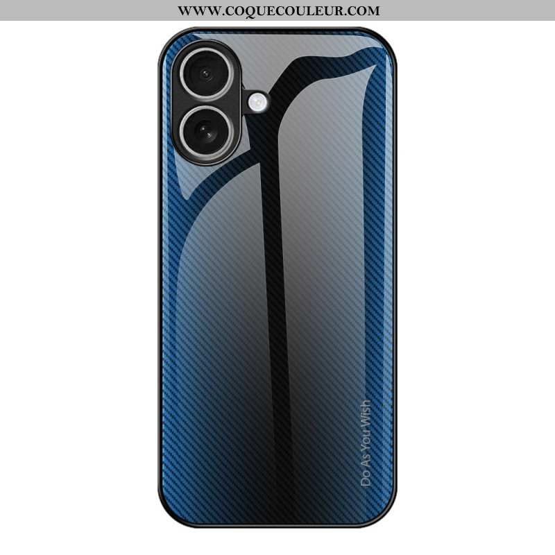 Coque iPhone 17 Verre Trempé Design Fibre Carbone