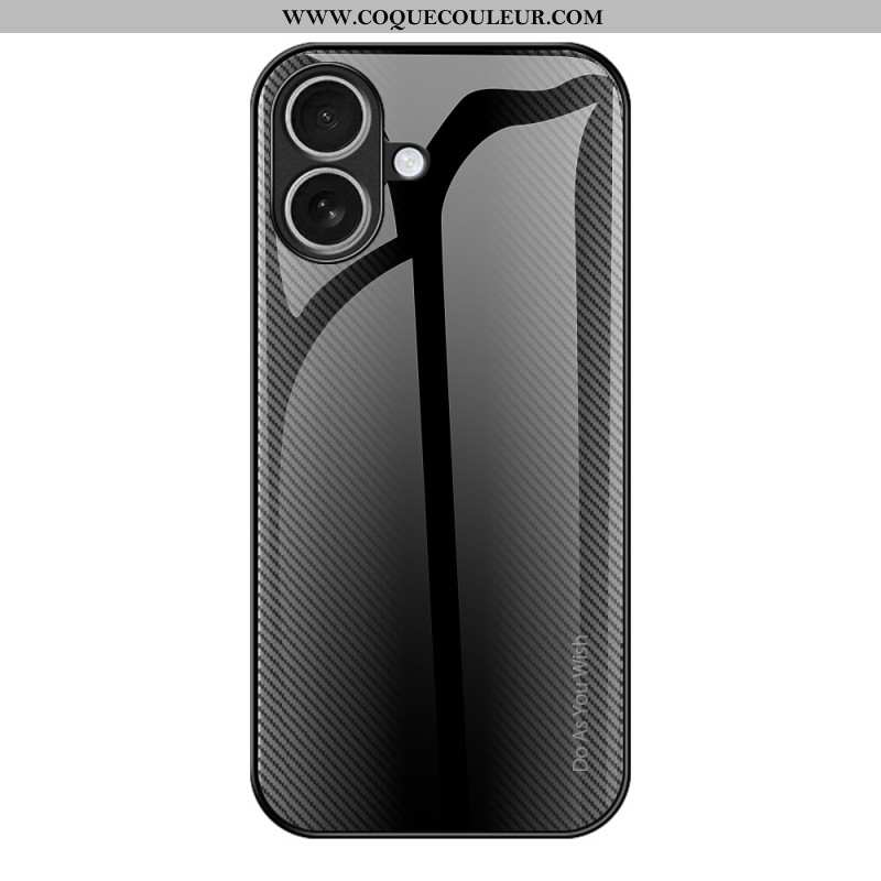 Coque iPhone 17 Verre Trempé Design Fibre Carbone