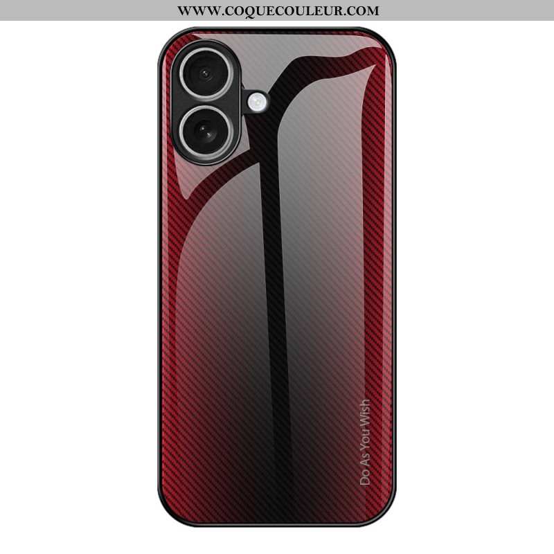 Coque iPhone 17 Verre Trempé Design Fibre Carbone