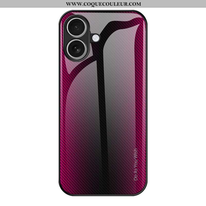 Coque iPhone 17 Verre Trempé Design Fibre Carbone