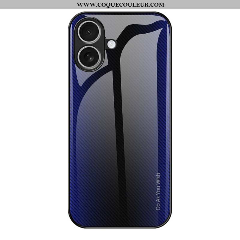 Coque iPhone 17 Verre Trempé Design Fibre Carbone