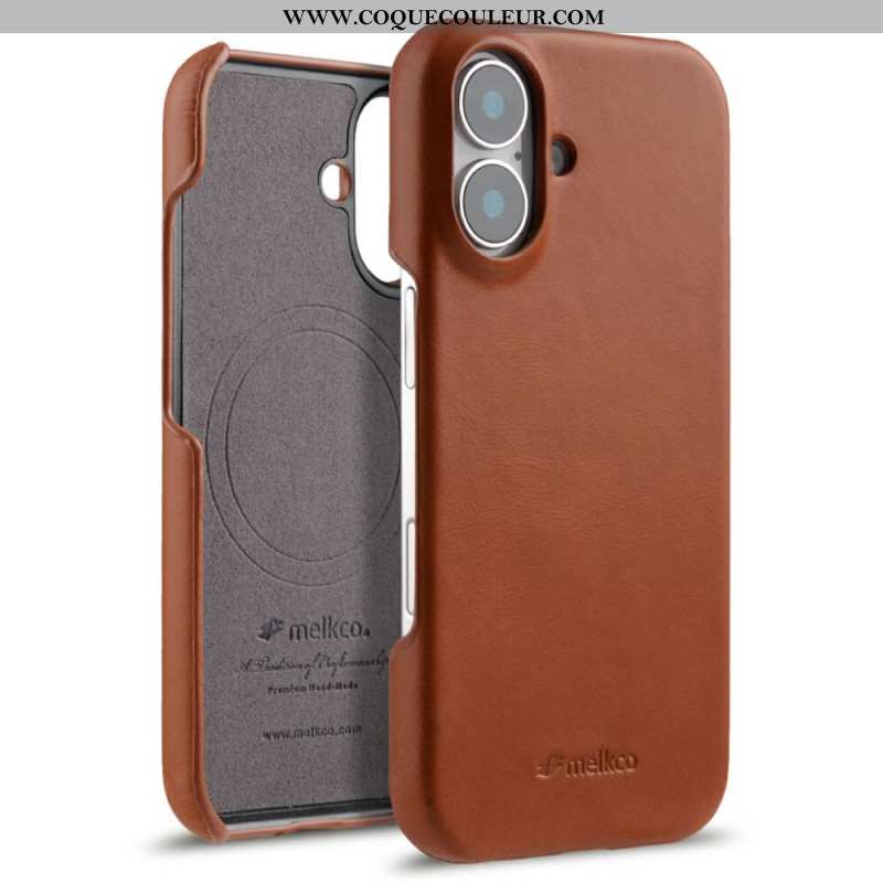 Coque iPhone 17 Compatible MagSafe Cuir Ciré